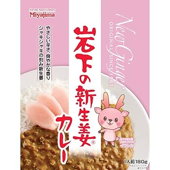 Amazon.co.jp: 宮島醤油 岩下の新生姜カレー 180g ×5個 : 食品